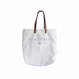 NEW BIG BEAR AND BIRD classic tote hand bag in white